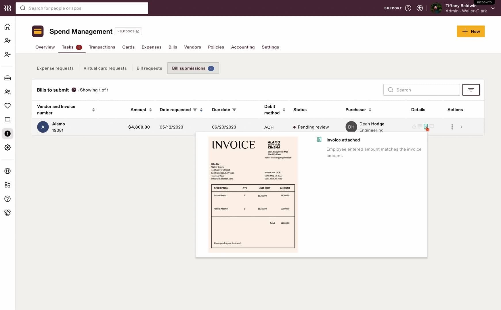 6) Bill Manager review - New Vendor.mov