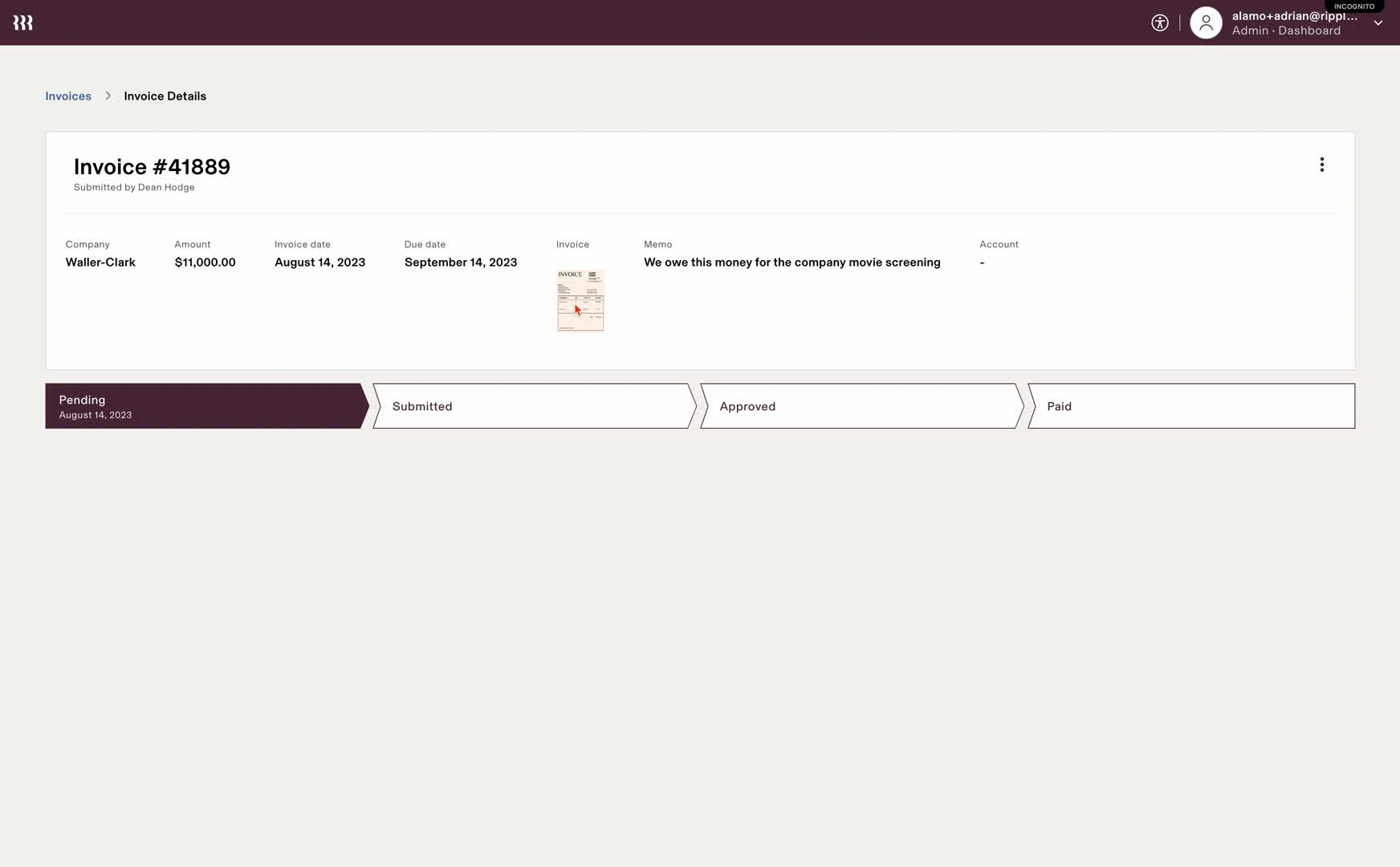 The launched Rippling Vendor Portal MVP