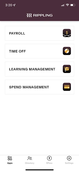 Legacy Time Off mobile UX screen 1