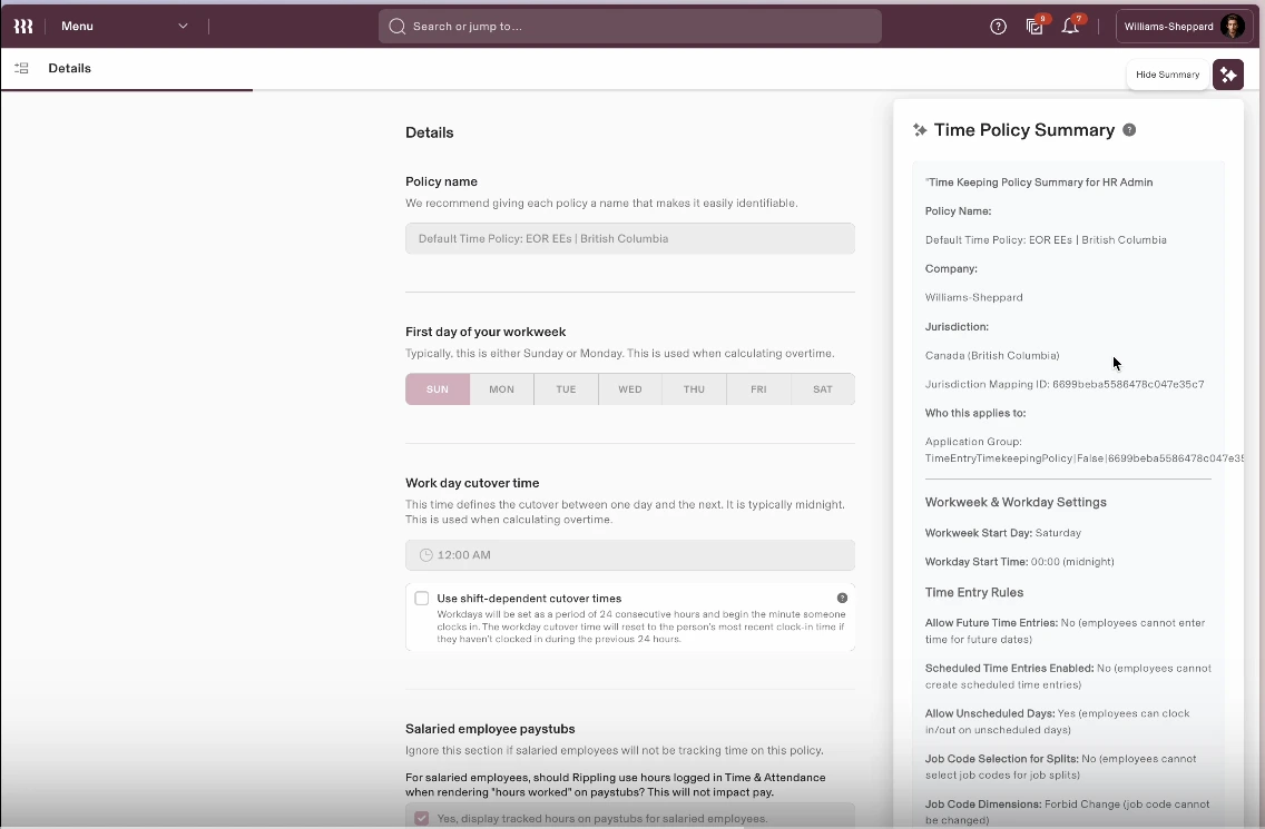 Time AI feasibility product UI concept three