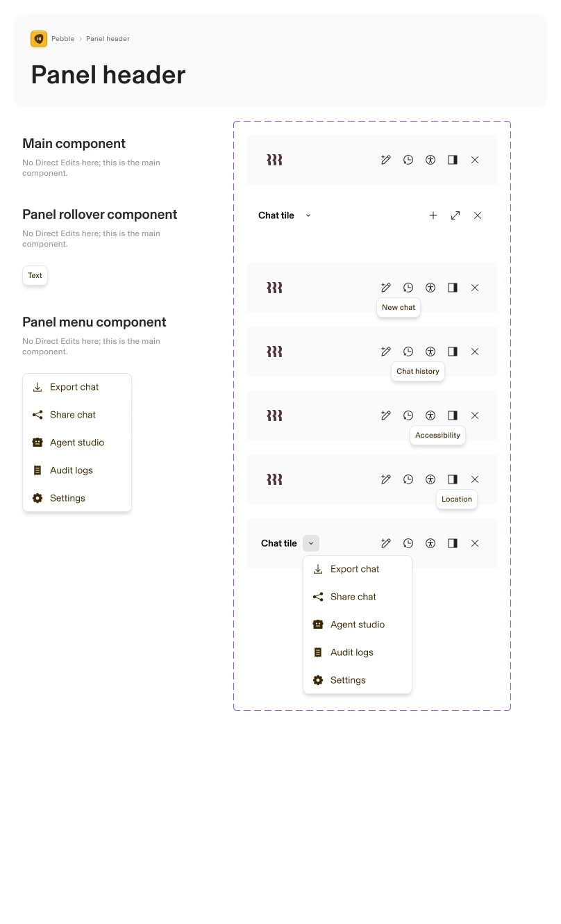 Panel header pattern